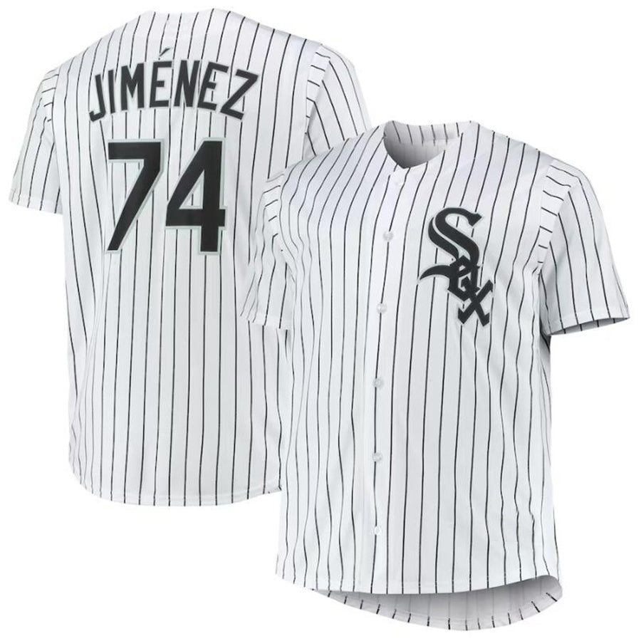 Chicago White Sox #74 Eloy Jimenez White Big & Tall Replica Player Jersey