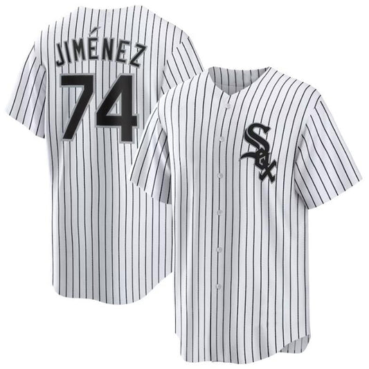 Chicago White Sox #74 Eloy Jimenez Whtie Alternate Replica Player Name Jersey
