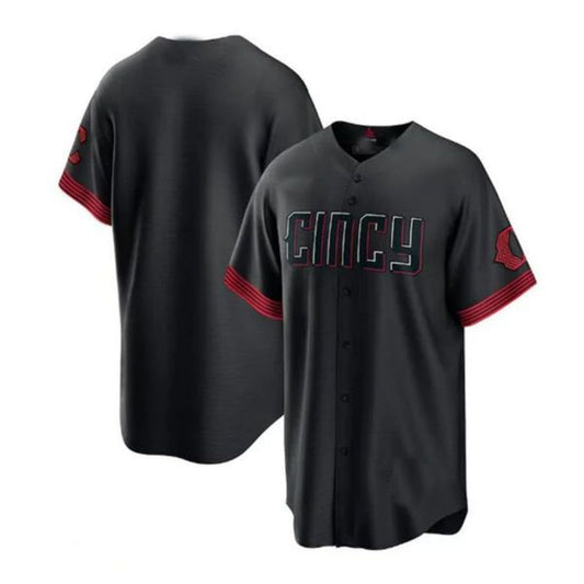 Custom Cincinnati Reds 2023 City Connect Replica Jersey - Black Baseball Jerseys