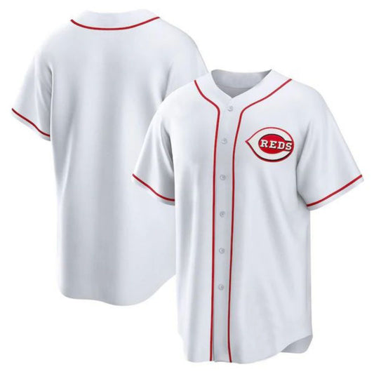Custom Cincinnati Reds White Home Blank Replica Jersey Baseball Jerseys