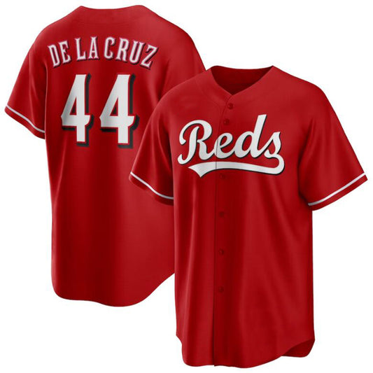 Cincinnati Reds #44 Elly De La Cruz Red Alternate Replica Player Baseball Jerseys