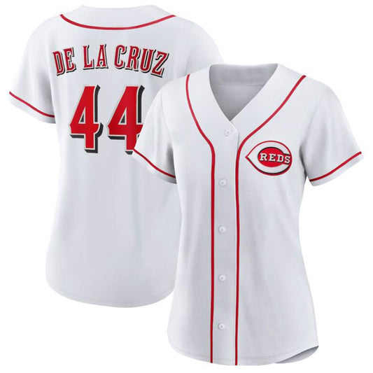 Cincinnati Reds #44 Elly De La Cruz White Home Replica Player Baseball Jerseys