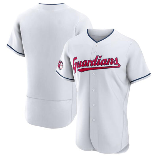 Custom Cleveland Guardians White Home Authentic Team Baseball Jerseys