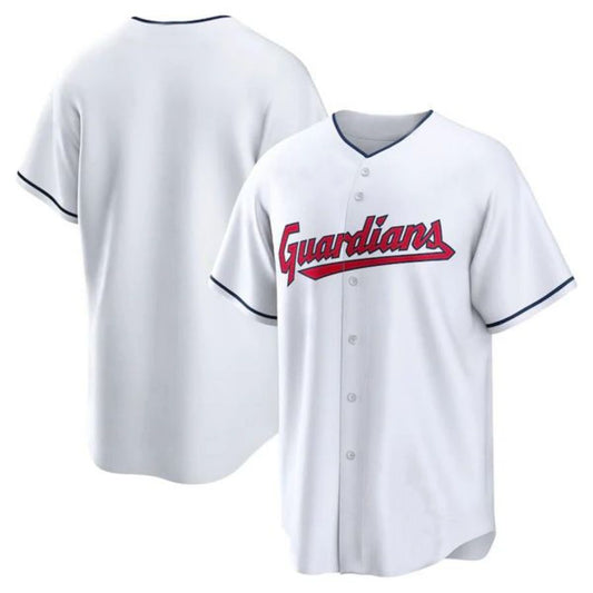 Custom Cleveland Guardians White Home Blank Replica Jersey Baseball Jerseys