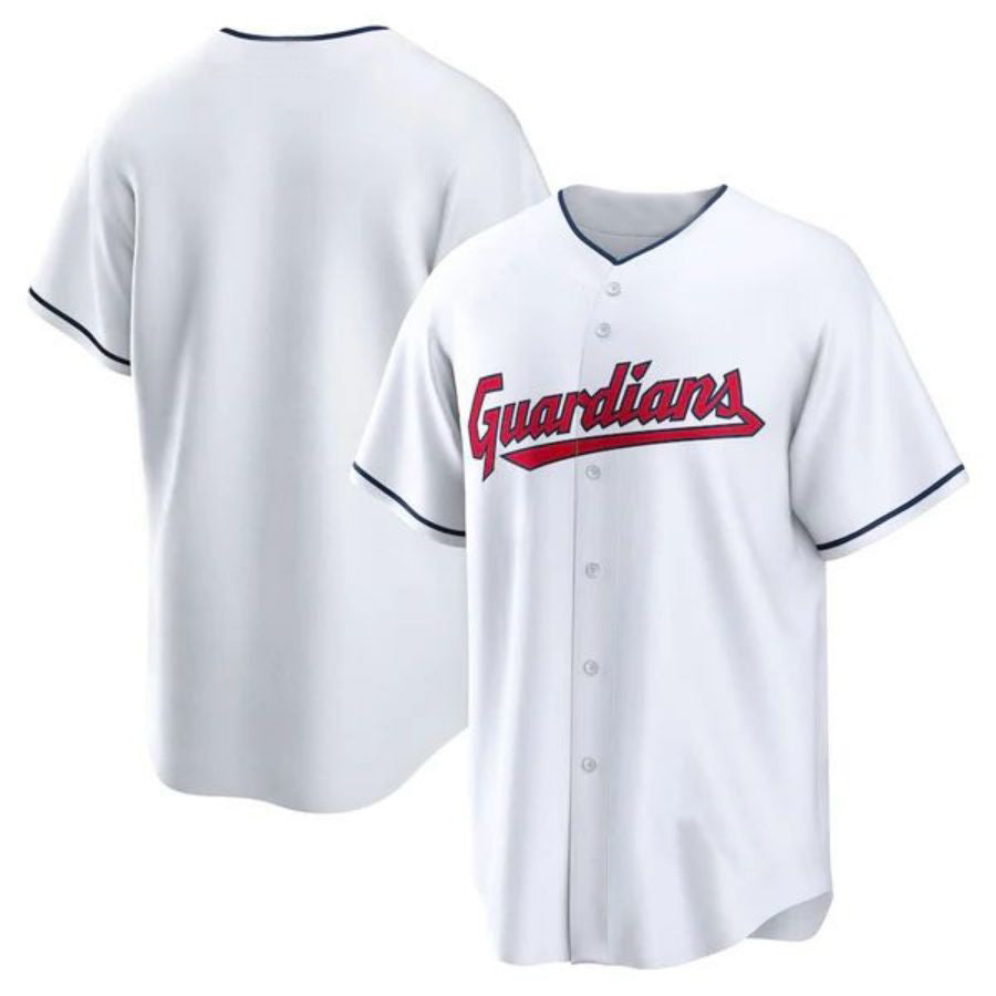 Custom Cleveland Guardians White Replica Team Jersey Game Baseball Jerseys