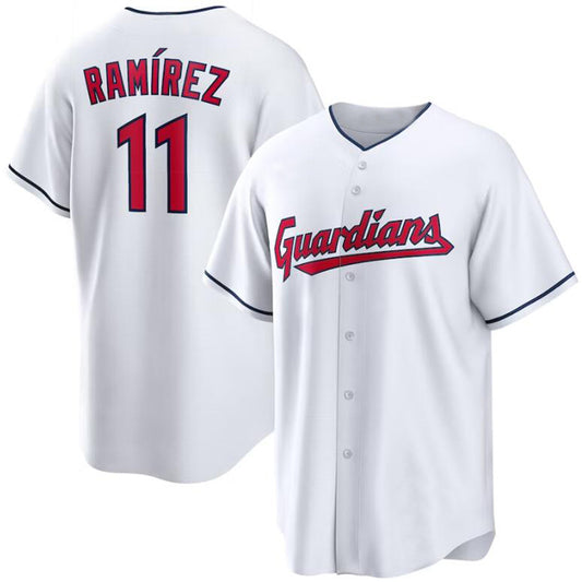 Cleveland Guardians #11 José Ramírez White Home Replica Player Baseball Jerseys