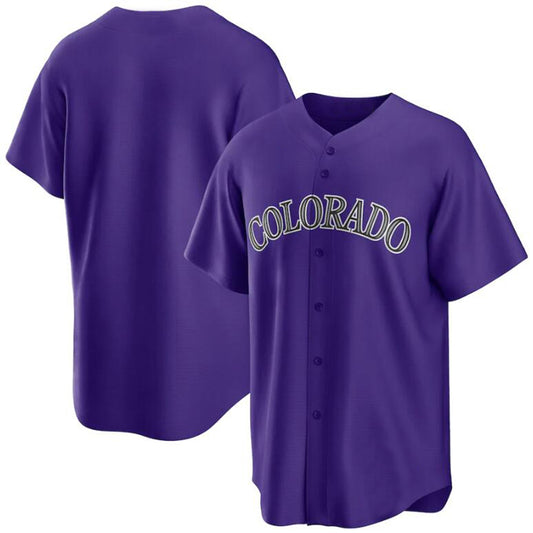 Custom Colorado Rockies Purple Alternate Replica Team Baseball Jerseys