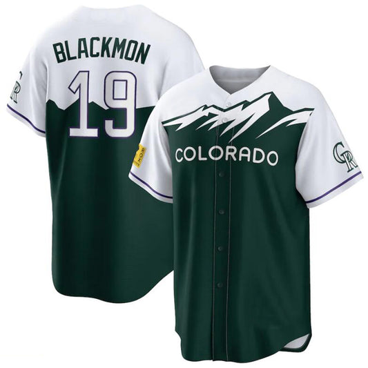 Colorado Rockies #19 Charlie Blackmon Green 2022 City Connect Replica Player Baseball Jerseys