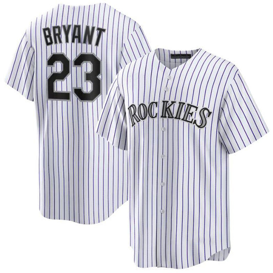 Colorado Rockies #23 Kris Bryant White Alternate Replica Player Baseball Jerseys