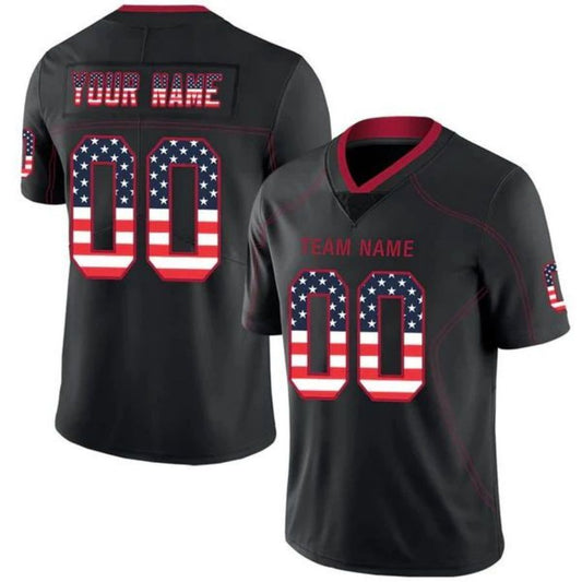 Custom American A.Cardinals Black USA Flag Fashion Vapor Limited Stitched Football Jerseys