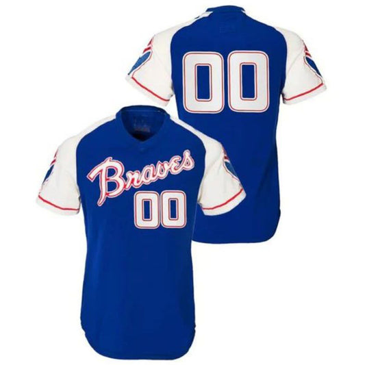 Custom Atlanta Braves Blue Baseball Throwback Jersey Heritage Jerseys Stitched Baseball Jerseys