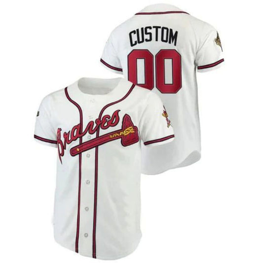 Custom Atlanta Braves Men Youth Women White Cooperstown Name And Number Baseball Jersey Stitched Baseball Jerseys