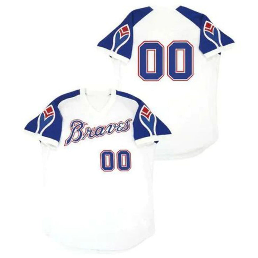 Custom Atlanta Braves White Throwback Cooperstown Jersey Stitched Baseball Jerseys