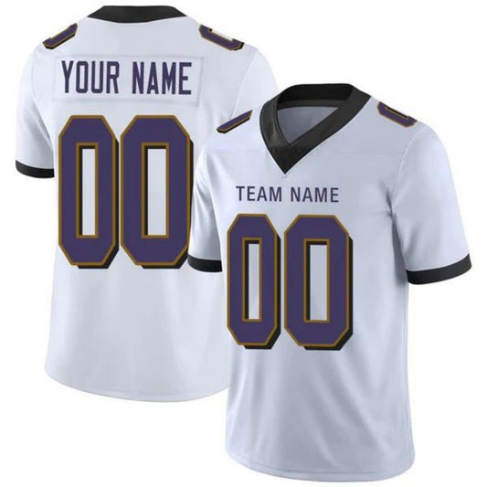 Custom B.Ravens American Football Jerseys Personalize Birthday Gifts White Jersey Stitched Football Jerseys