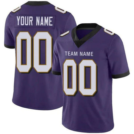 Custom B.Ravens American Personalize Birthday Gifts Purple Game Jersey Stitched Football Jerseys