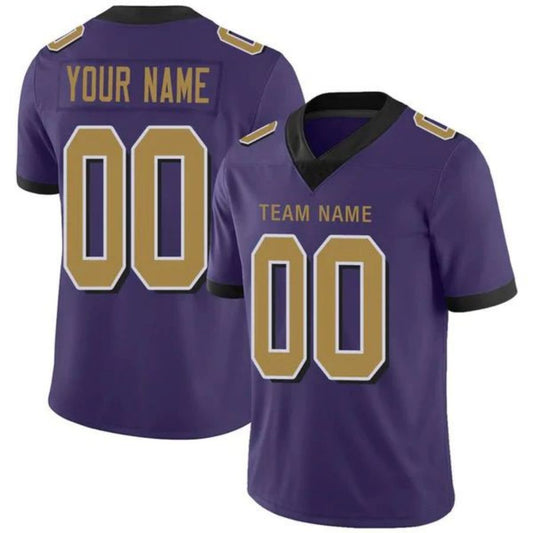 Custom B.Ravens American Personalize Birthday Gifts Purple Vapor Jersey Stitched Football Jerseys