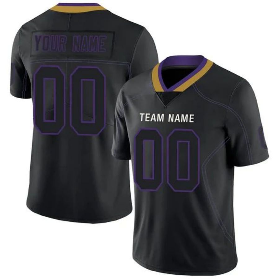 Custom B.Ravens Black American Personalize Birthday Gifts Jersey Stitched Football Jerseys