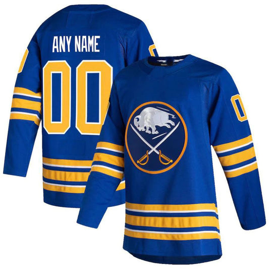 Custom B.Sabres Home Authentic Player Jersey Royal Stitched American Hockey Jerseys