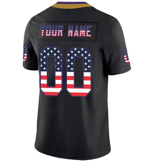 Custom B.Ravens Stitched American Football Jerseys Personalize Birthday Gifts Black Jerseys