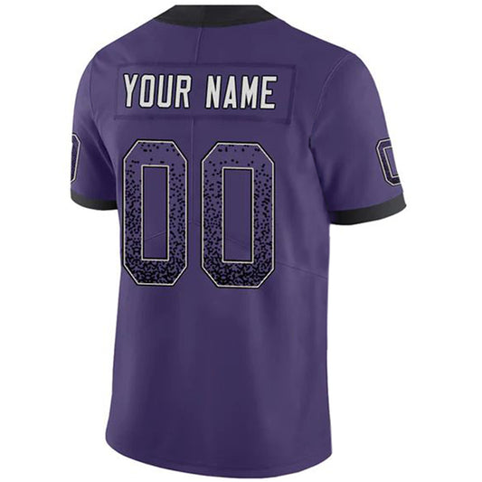 Custom B.Ravens Stitched American Jerseys Personalize Birthday Gifts Purple Football Jersey