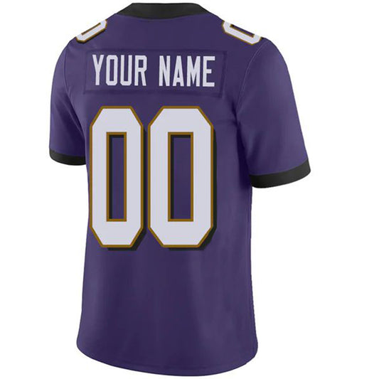 Custom B.Ravens Stitched American Football Jerseys Personalize Birthday Gifts Purple Jersey
