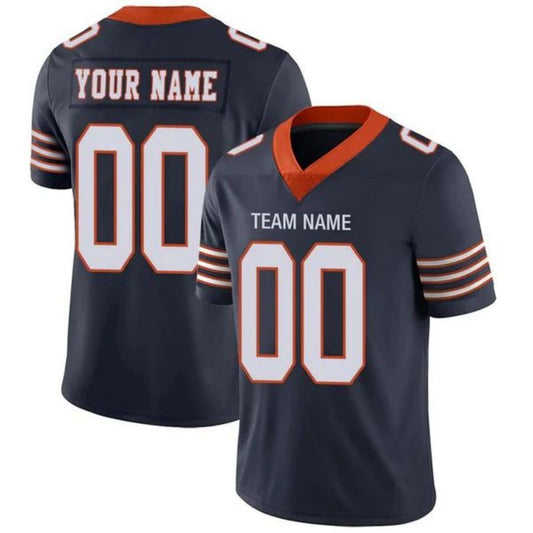 Custom C.Bears American Personalize Birthday Gifts Navy Jersey Stitched Football Jerseys