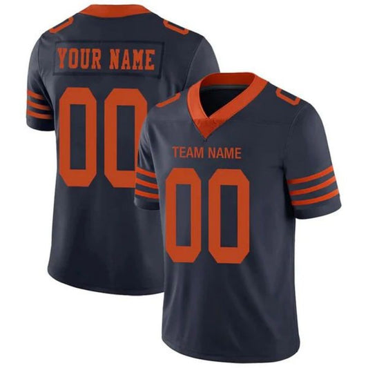 Custom C.Bears American Personalize Birthday Gifts Navy Jersey Stitched Game Football Jerseys