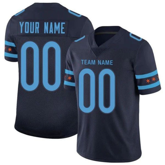 Custom C.Bears Navy American Personalize Birthday Gifts Jersey Stitched Game Football Jerseys