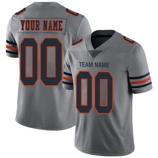 Custom C.Bears Personalize Birthday Gifts Grey Jersey Stitched American Football Jerseys