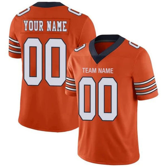 Custom C.Bears Stitched American Personalize Birthday Gifts Orange Jersey Game Football Jerseys