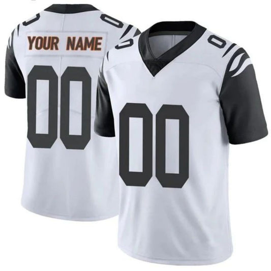 Custom C.Bengals White Limited Color Rush Jersey Stitched Football Jerseys