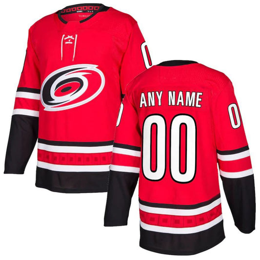 Custom C.Hurricanes Authentic Playre Jersey Red Stitched American Hockey Jerseys
