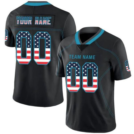 Custom C.Panthers Stitched American Personalize Birthday Gifts Black Jersey Football Jerseys