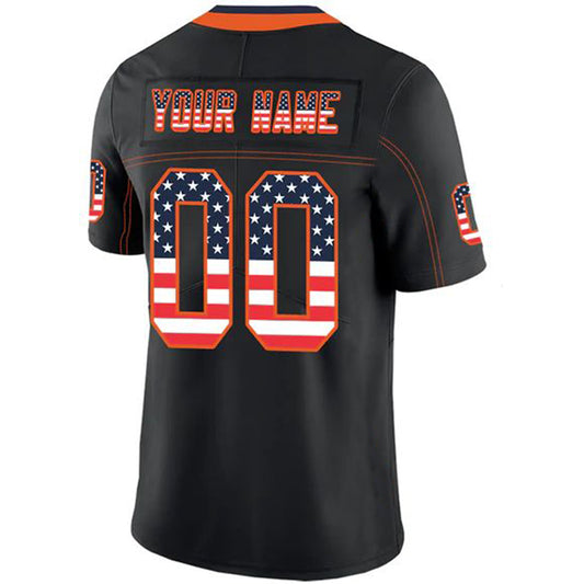 Custom C.Bears Stitched American Football Jerseys Personalize Birthday Gifts Black flag Jersey
