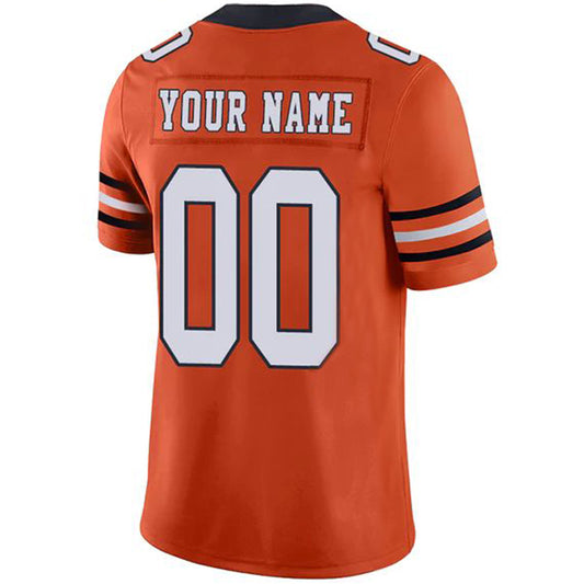 Custom C.Bears Stitched American Football Jerseys Personalize Birthday Gifts Orange Jersey