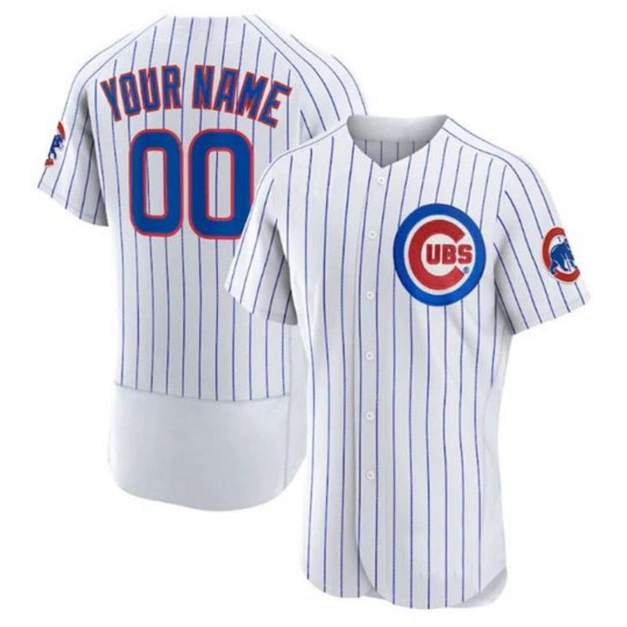 Custom Chicago Cubs Home Authentic Jersey - White Baseball Jerseys