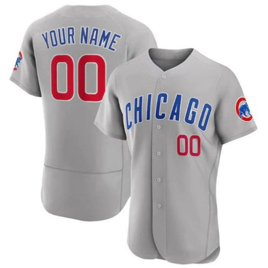 Custom Chicago Cubs Road Authentic Jersey - Gray Baseball Jerseys