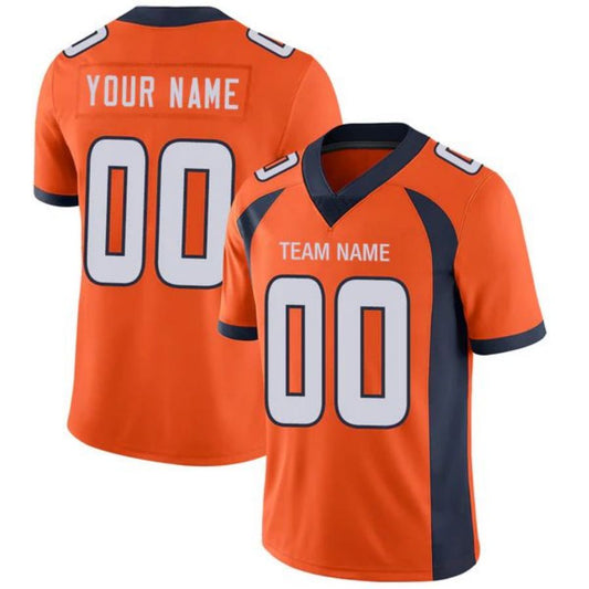 Custom D.Broncos Stitched American Football Jerseys Personalize Birthday Gifts Orange Game Football Jersey