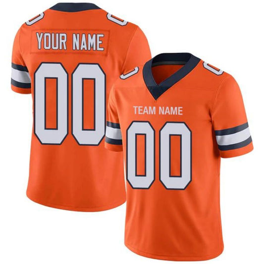 Custom D.Broncos Stitched American Football Jerseys Personalize Birthday Gifts Orange Game Jersey