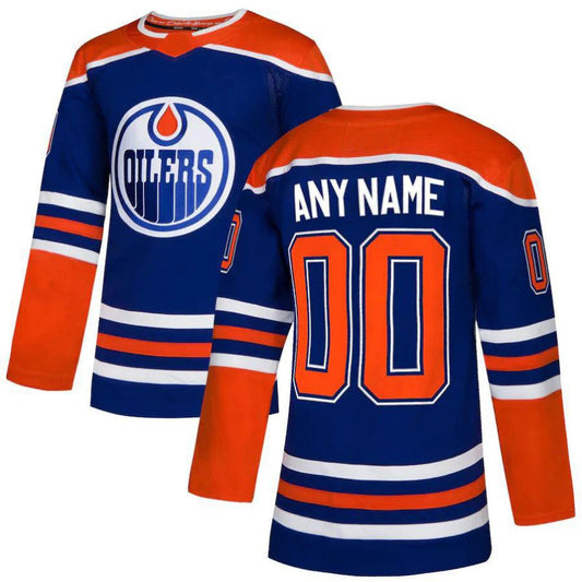 Custom E.Oilers Alternate Authentic Player Jersey Royal Stitched American Hockey Jerseys