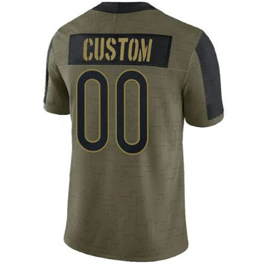 Custom C.Bears Olive 2021 Salute To Service Limited Jersey Name And Number Size S to 5XL Christmas Birthday Gift Jersey