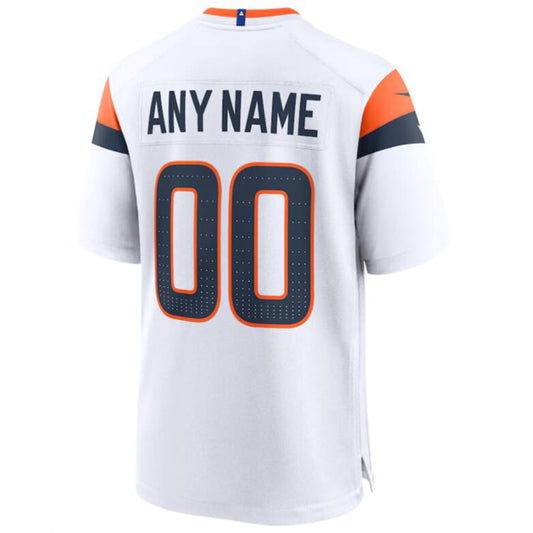 Custom Football Jersey D.Broncos White Player Game Jersey Stitched Jerseys