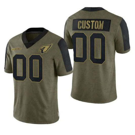 Custom Football Jerseys A.Cardinals Olive 2021 Salute To Service Limited Jersey Name And Number Size S to 6XL Christmas Birthday Gift