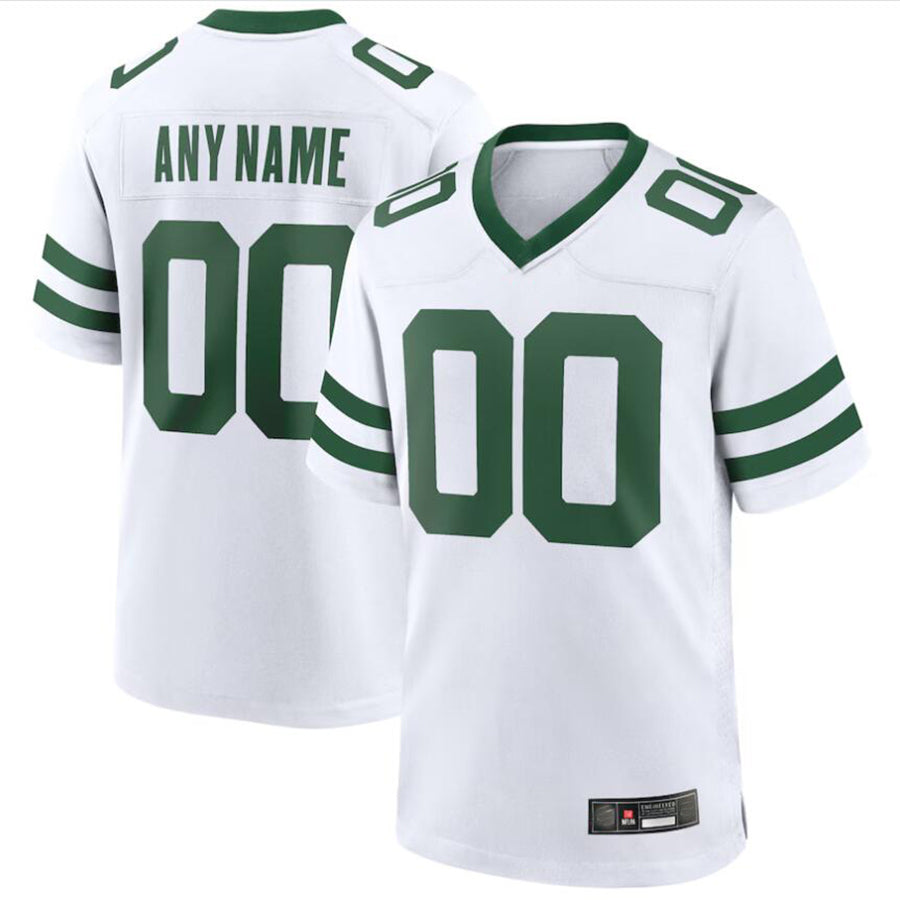 Custom Football Jerseys NY.Jets Legacy White Alternate Game Jersey American Stitched Jersey