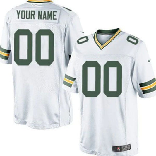 Custom GB.Packers White Limited American Jerseys Stitched Football Jerseys