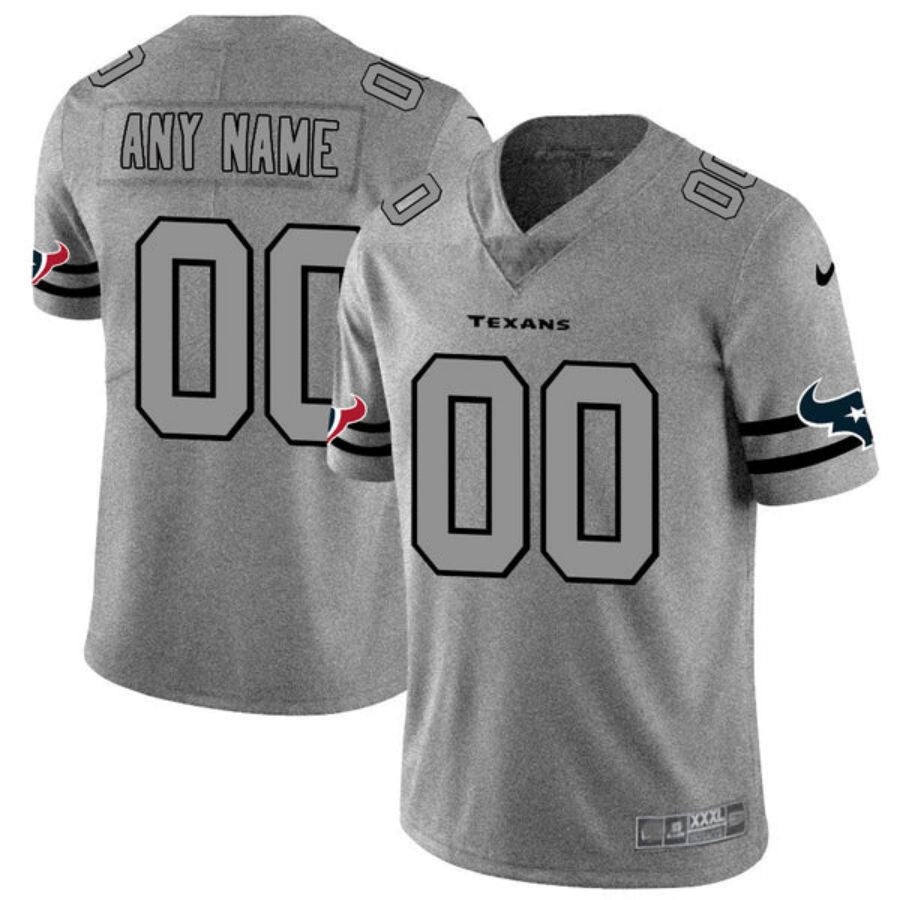 Custom H.Texans 2019 Gray Gridiron Vapor Untouchable Limited American Jerseys Stitched Football Jerseys