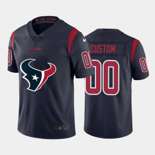 Custom H.Texans Navy Team Big Logo Color Rush Limited American Jerseys Stitched Football Jerseys