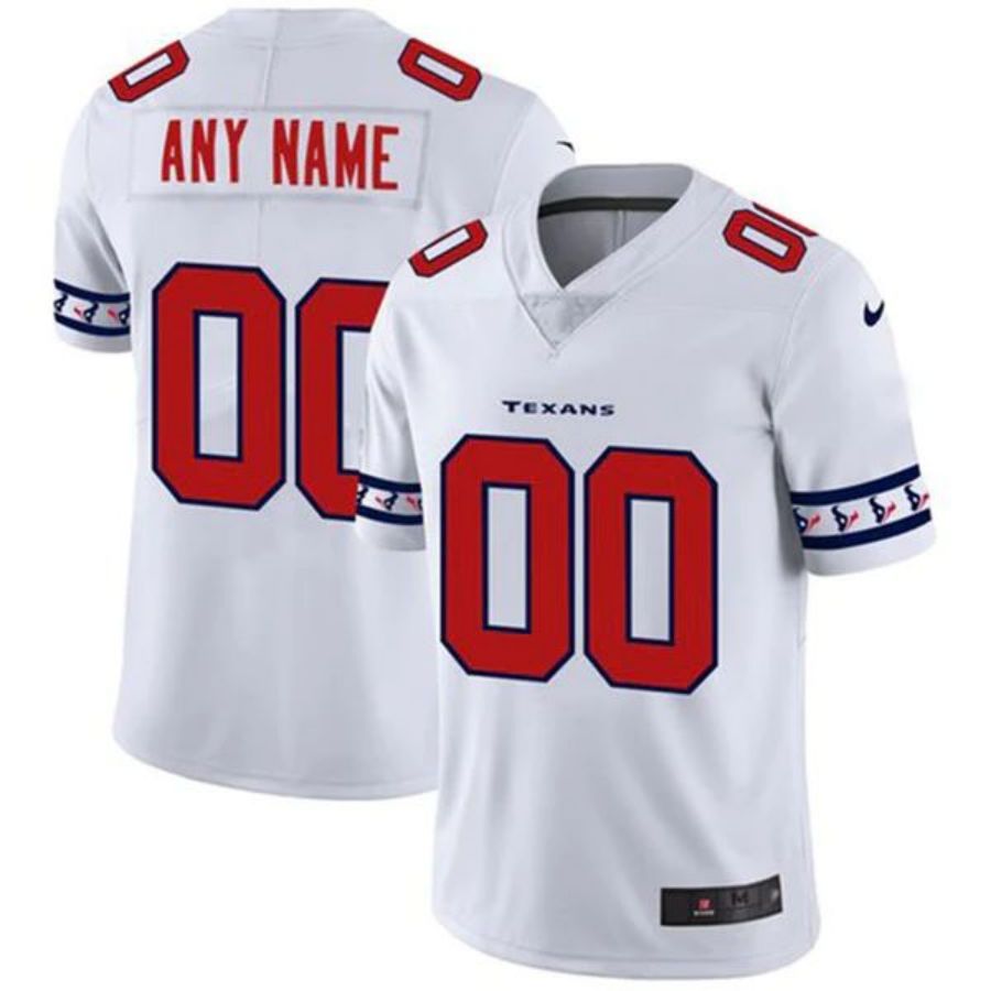 Custom H.Texans White Team Logo Vapor Limited American Jerseys Stitched Football Jersey