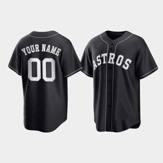Custom Houston Astros Jerseys Baseball Black Jersey Stitched Letter And Numbers For Men Women Youth Birthday Gift