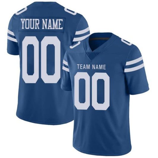 Custom I.Colts Stitched American Football Jerseys Personalize Birthday Gifts Blue Jersey